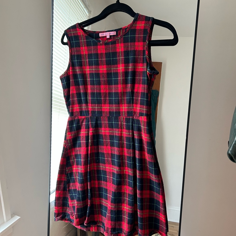 Red and Black Plaid Dress